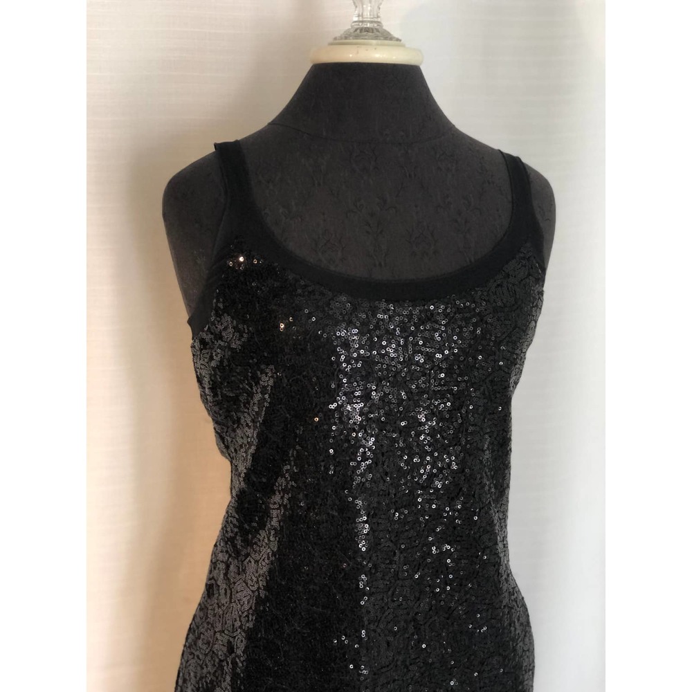 Armani Exchange black sequin mini dress